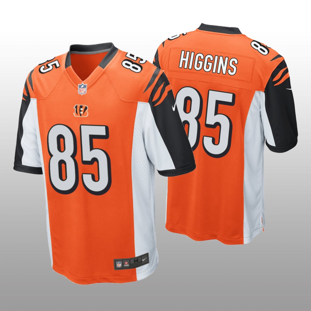 Cincinnati Bengals Orange 2020 NFL Draft Tee Higgins Game Jersey