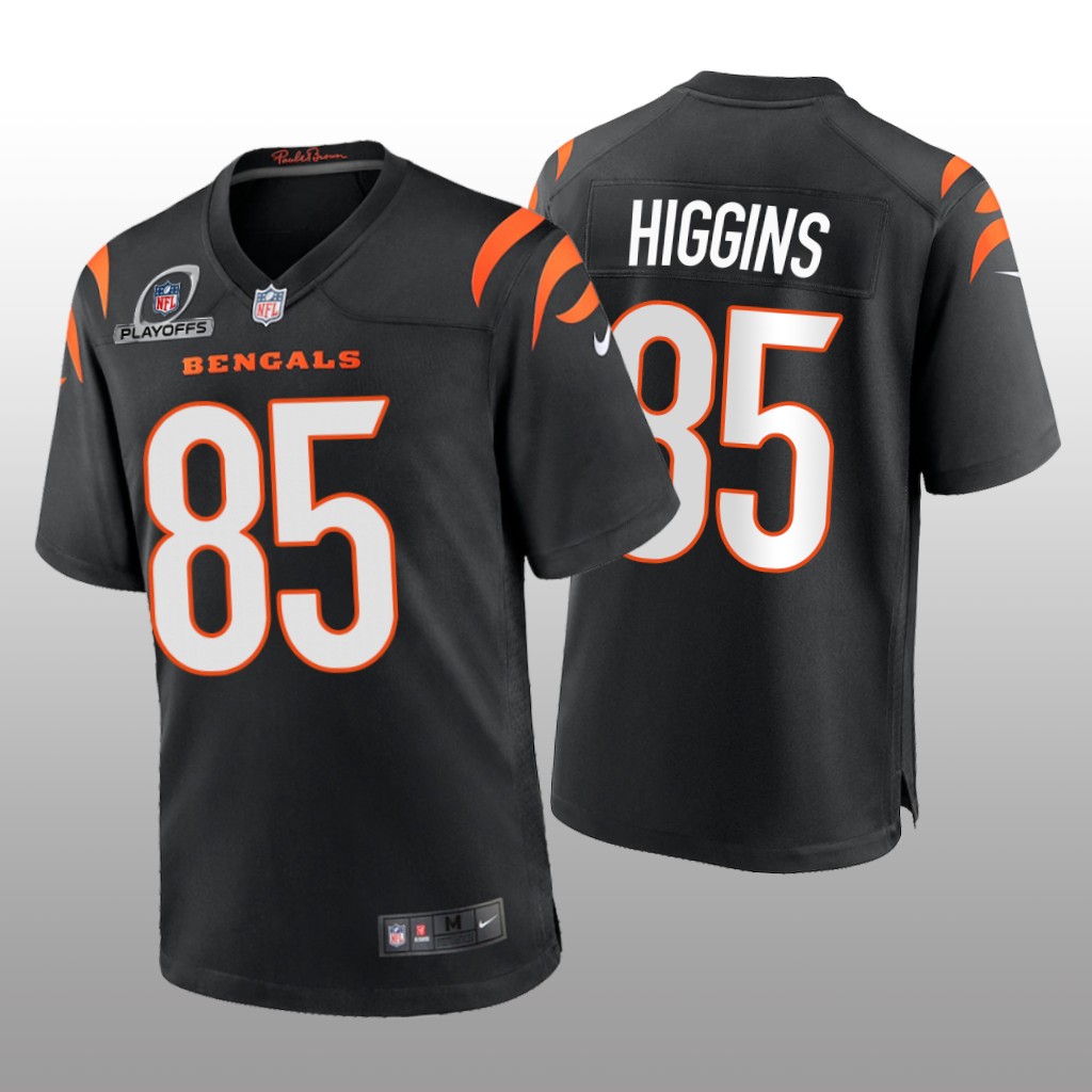 Cincinnati Bengals Tee Higgins Black Game 2021 NFL Playoffs Patch - Men's