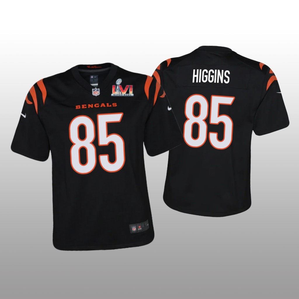Cincinnati Bengals Tee Higgins Black Game Jersey Super Bowl LVI - Youth