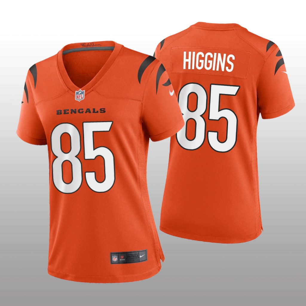 Cincinnati Bengals Tee Higgins Orange Jersey Game - Women's
