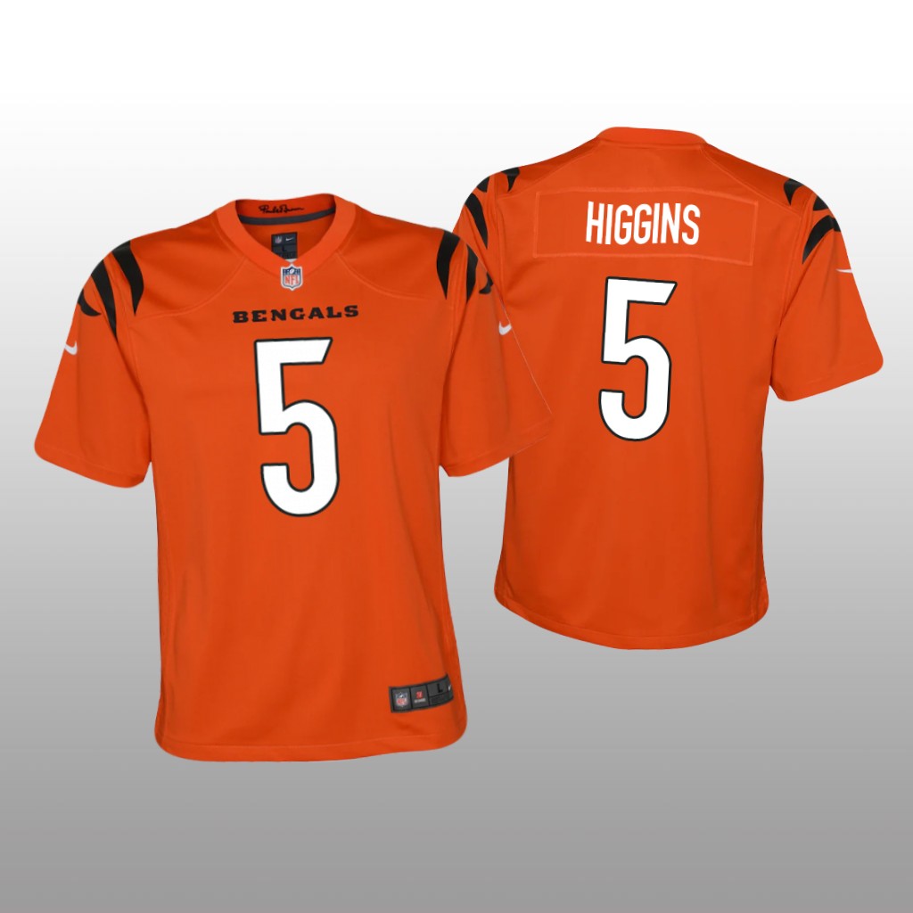 Cincinnati Bengals Tee Higgins Orange Jersey Game - Youth