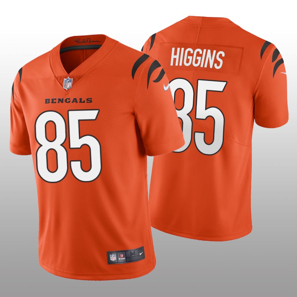 Cincinnati Bengals Tee Higgins Orange Jersey Vapor Limited - Men's
