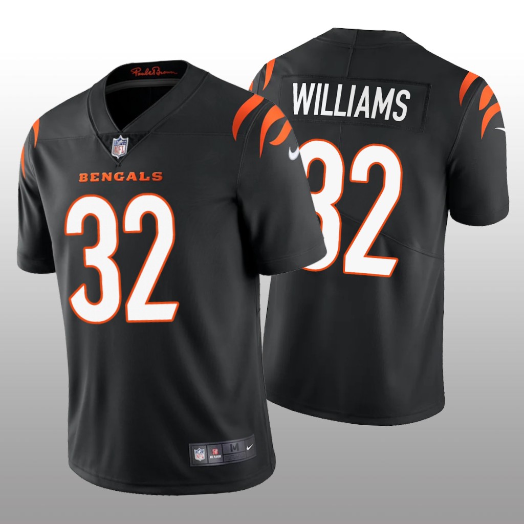 Cincinnati Bengals Trayveon Williams Black Jersey 2021 Vapor Limited - Men's
