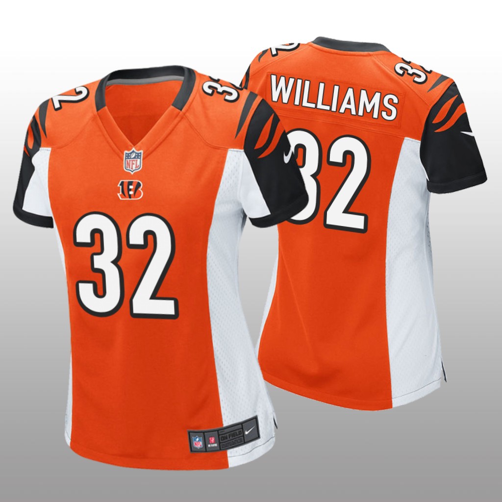 Cincinnati Bengals Trayveon Williams Orange Jersey Game - Women's