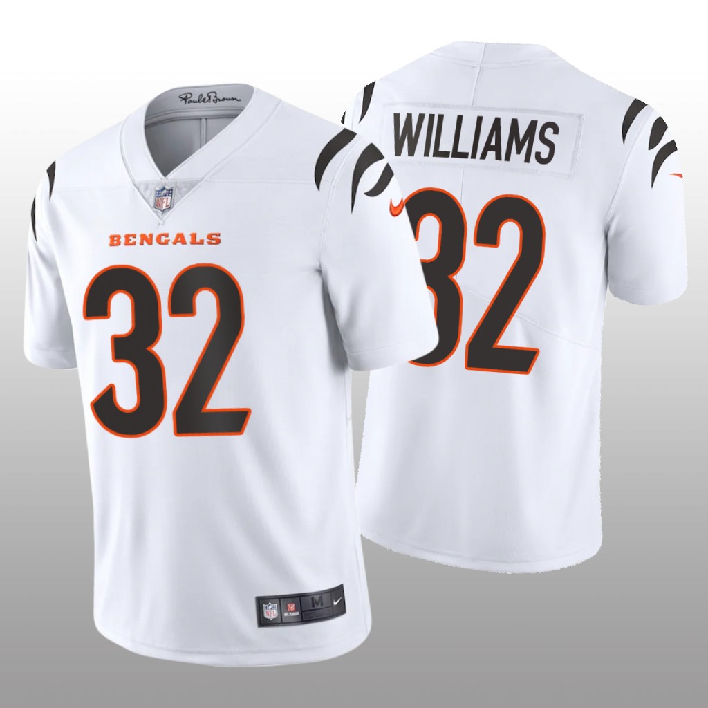 Cincinnati Bengals Trayveon Williams White Jersey 2021 Vapor Limited - Men's