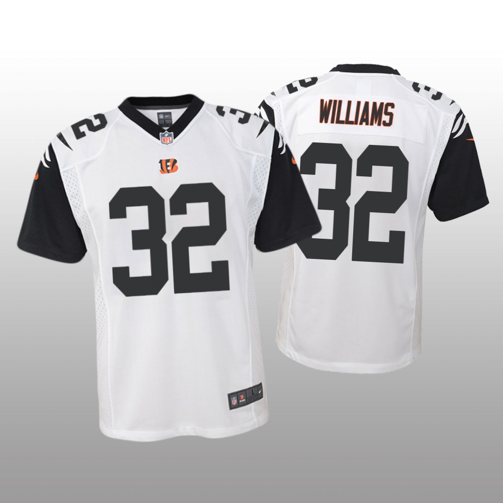 Cincinnati Bengals Trayveon Williams White Jersey Color Rush Game - Youth