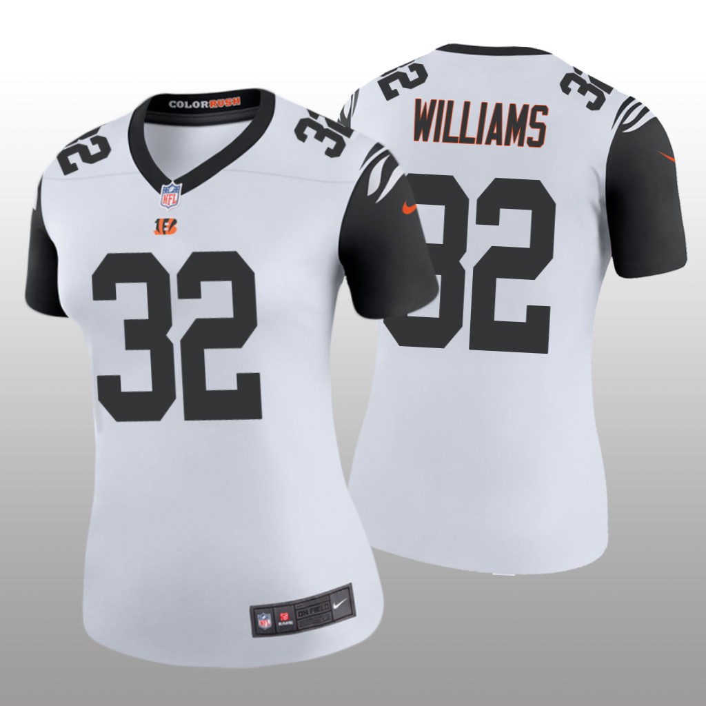 Cincinnati Bengals Trayveon Williams White Jersey Color Rush Legend - Women's