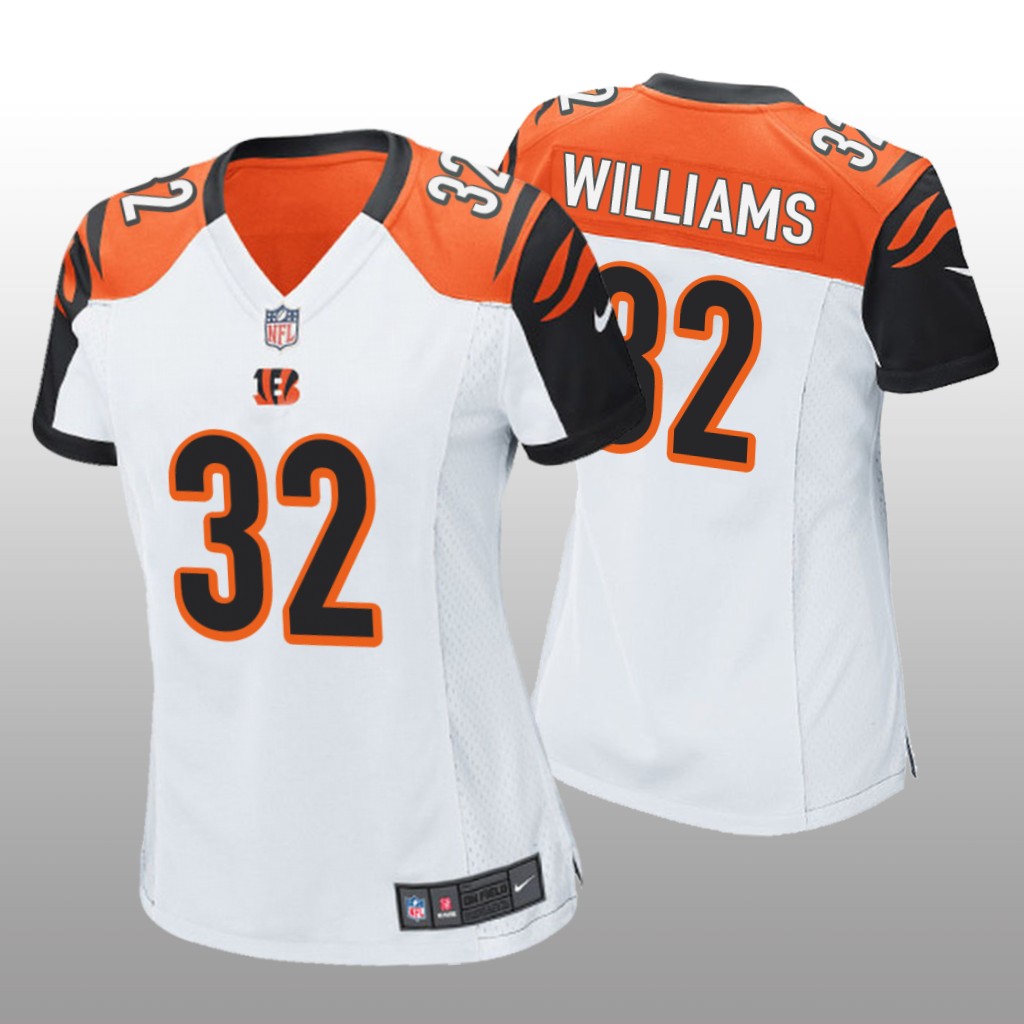 Cincinnati Bengals Trayveon Williams White Jersey Game - Women's