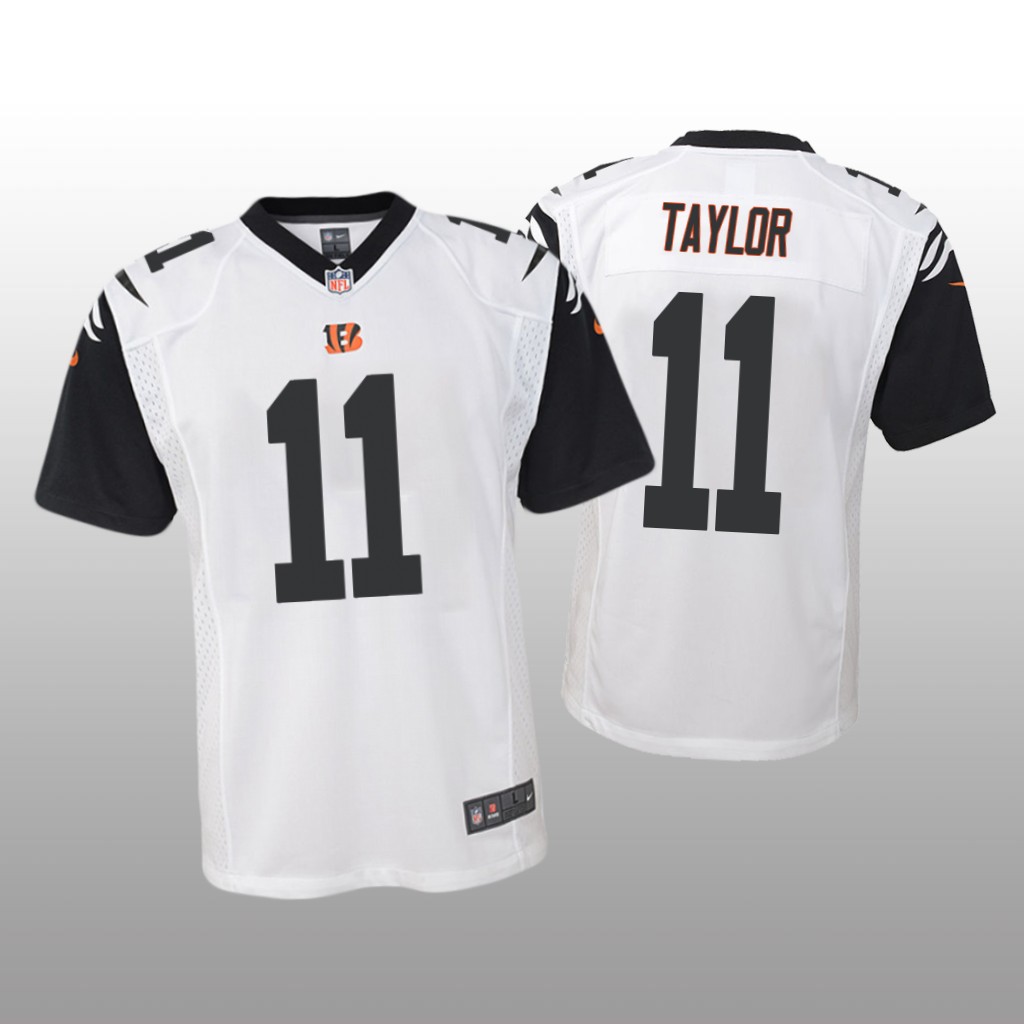 Cincinnati Bengals Trent Taylor White Jersey Color Rush Game - Youth
