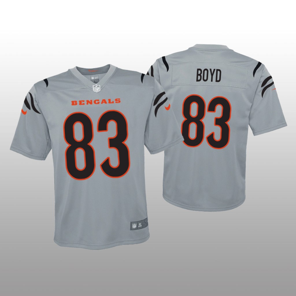 Cincinnati Bengals Tyler Boyd Gray Jersey Inverted Game - Youth