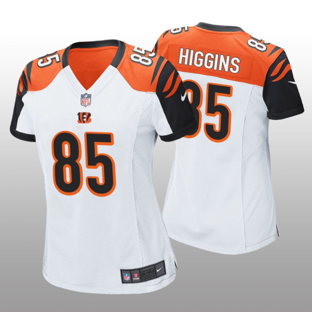 Cincinnati Bengals White 2020 NFL Draft Tee Higgins Game Jersey