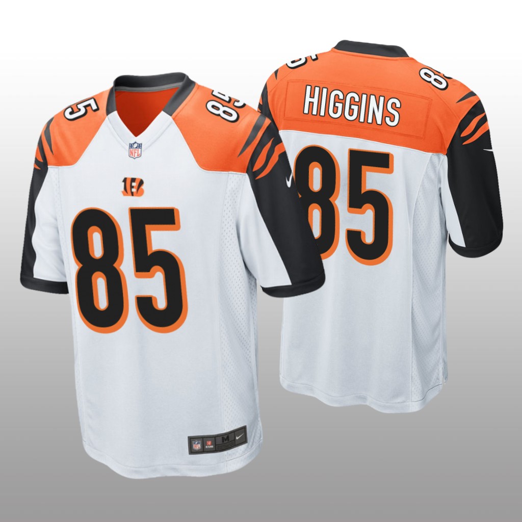 Cincinnati Bengals White 2020 NFL Draft Tee Higgins Game Jersey