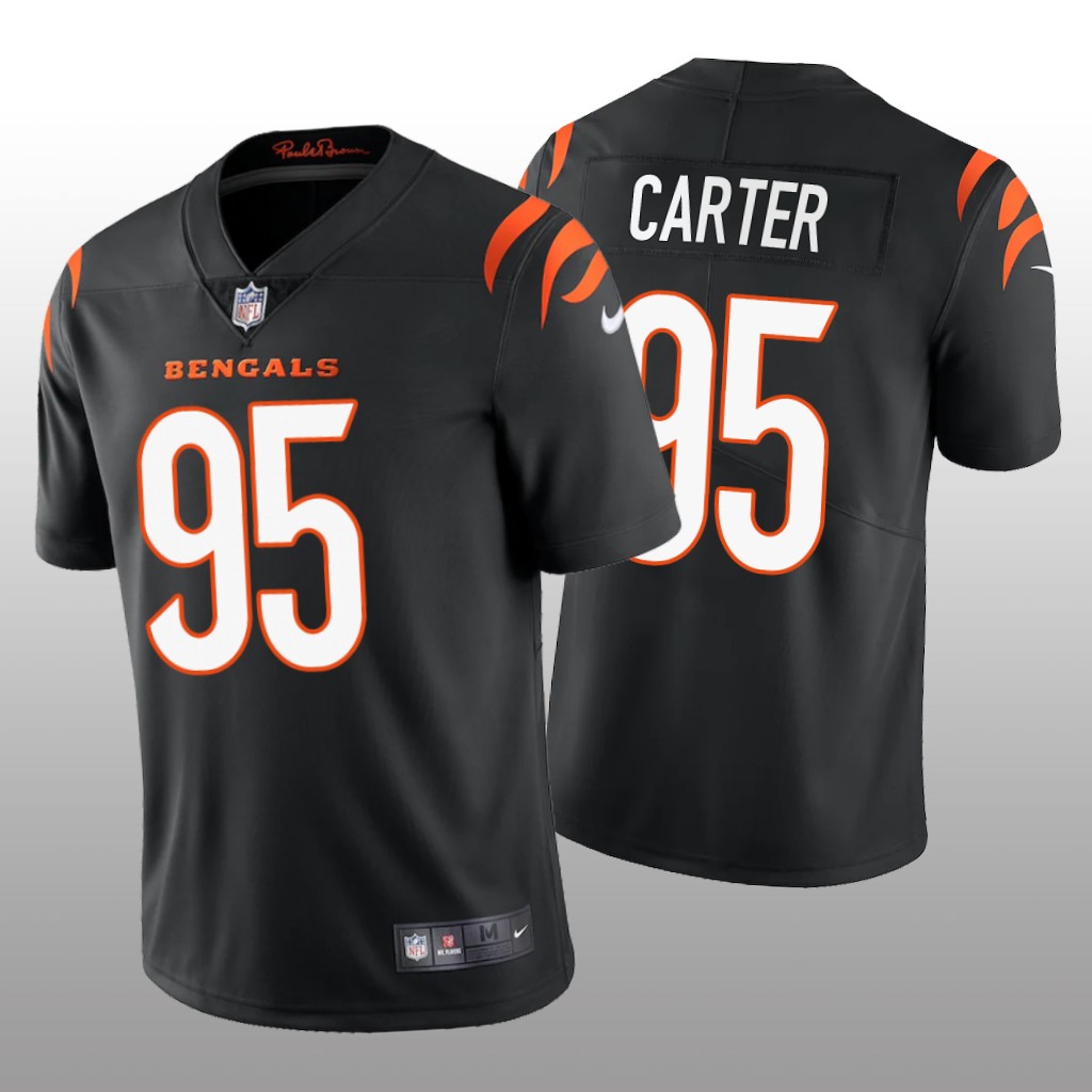 Cincinnati Bengals Zachary Carter Black Jersey Vapor Limited - Men's