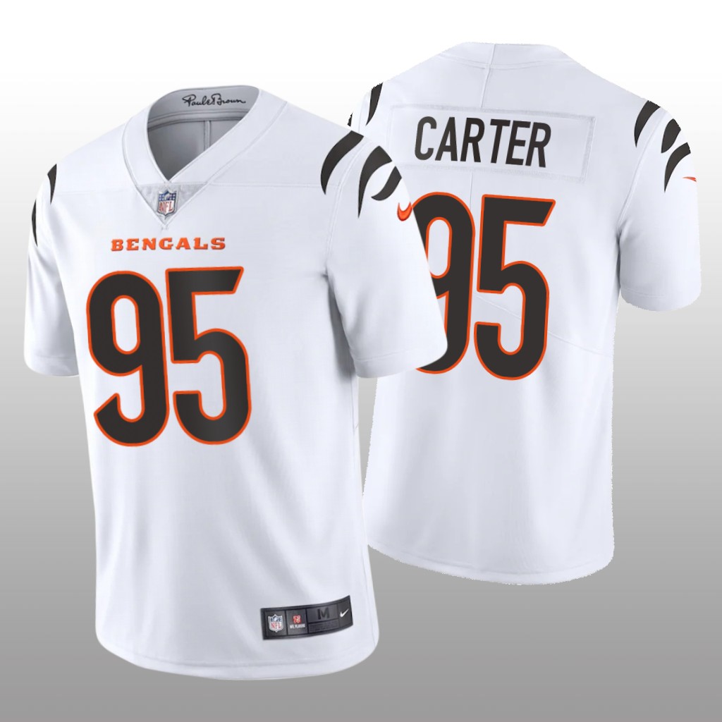 Cincinnati Bengals Zachary Carter White Jersey Vapor Limited - Men's
