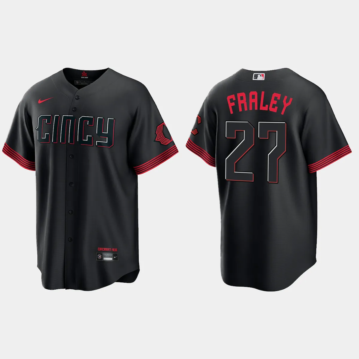 Cincinnati Reds Jake Fraley 2023 City Connect Jersey - Black
