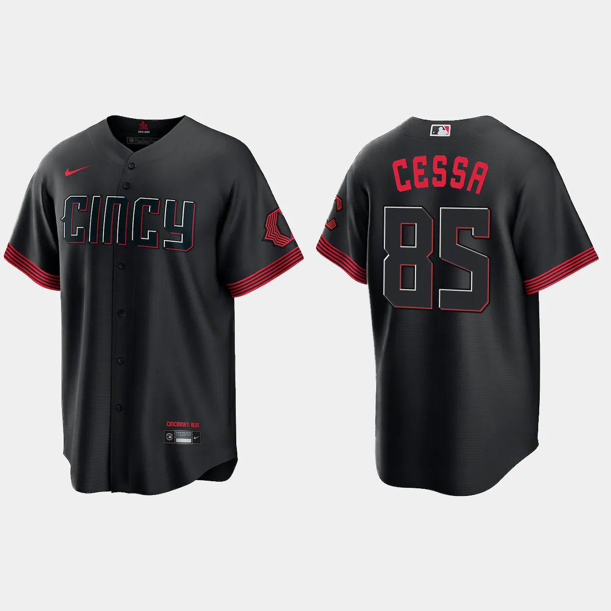 Cincinnati Reds Luis Cessa 2023 City Connect Jersey - Black