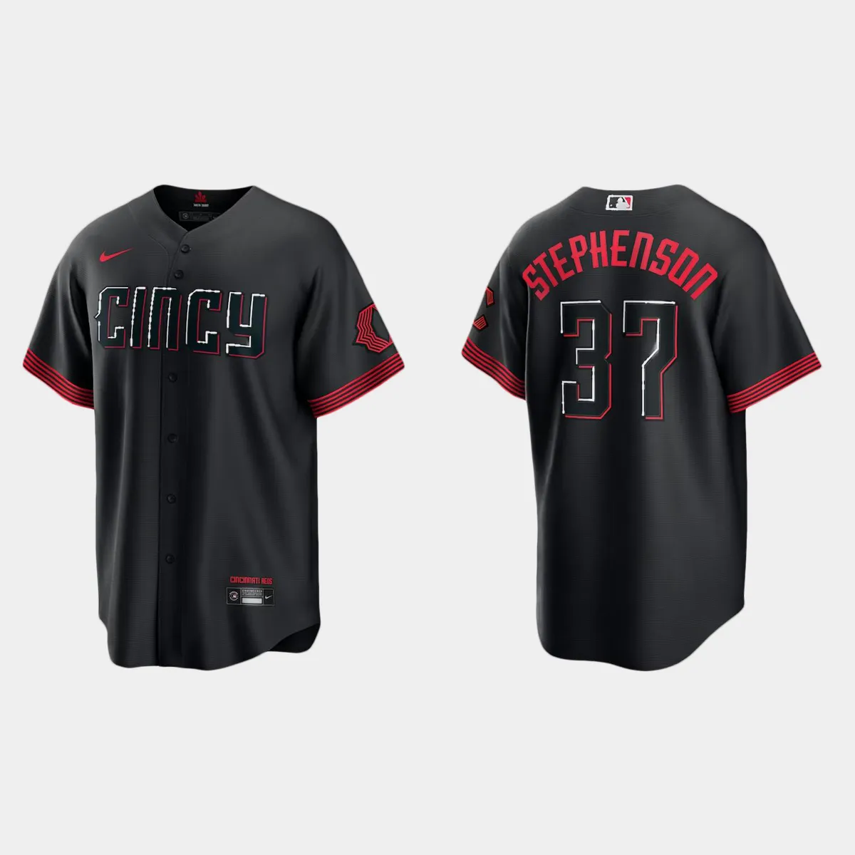 Cincinnati Reds Tyler Stephenson 2023 City Connect Jersey - Black
