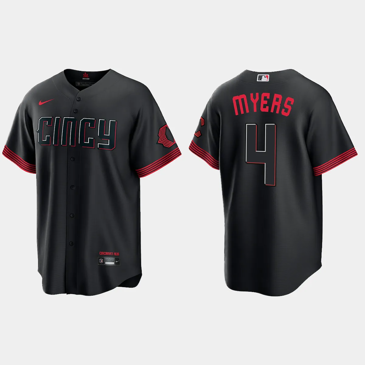 Cincinnati Reds Wil Myers 2023 City Connect Jersey - Black