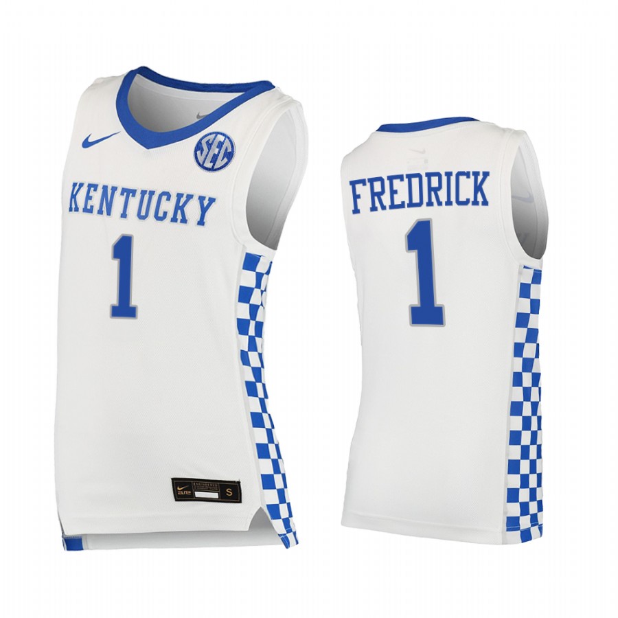 CJ Fredrick Kentucky Wildcats White Jersey 2021-22 College