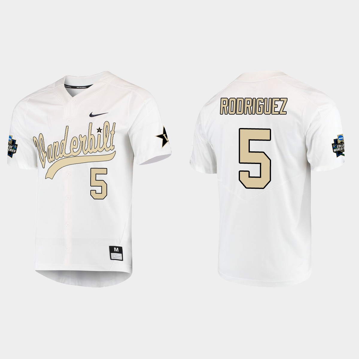 CJ Rodriguez Vanderbilt Commodores College World Series  Jersey - White