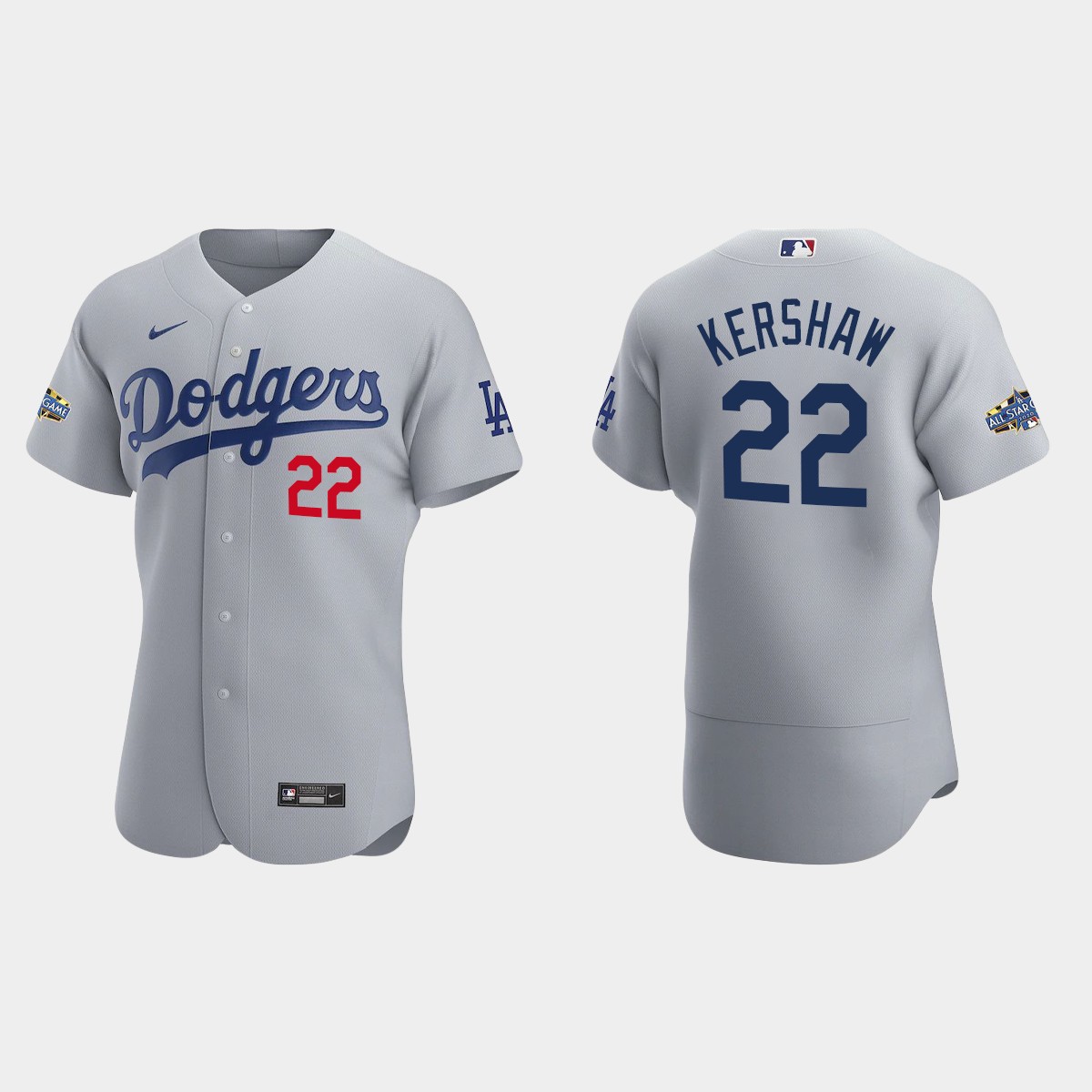 Clayton Kershaw #22 Los Angeles Dodgers Gray 2020 Alternate Jersey