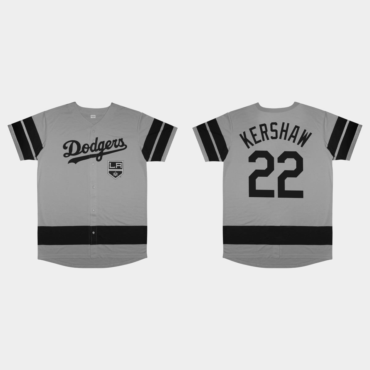 Clayton Kershaw Los Angeles Dodgers 2022 LA Kings Night Jersey - Gray