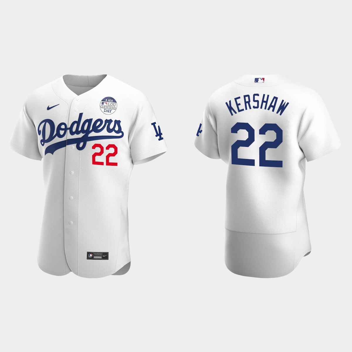Clayton Kershaw Los Angeles Dodgers 4 ALS Lou Gehrig Day Jersey - White