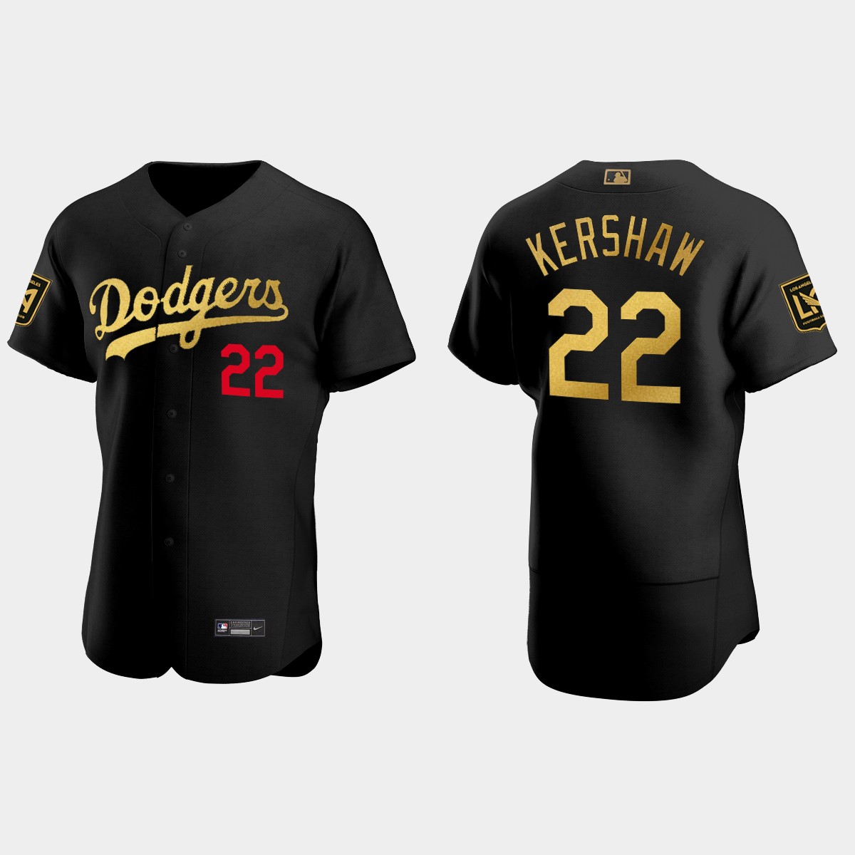 Clayton Kershaw Los Angeles Dodgers LAFC Night Jersey - Black