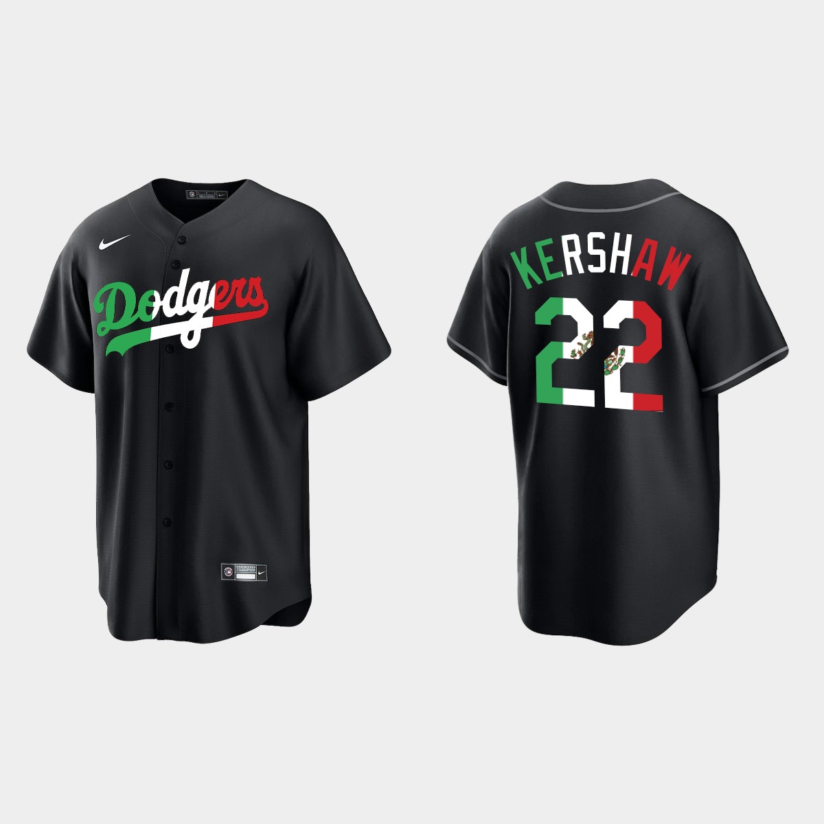 Clayton Kershaw Los Angeles Dodgers Mexican Heritage Night Jersey - Black