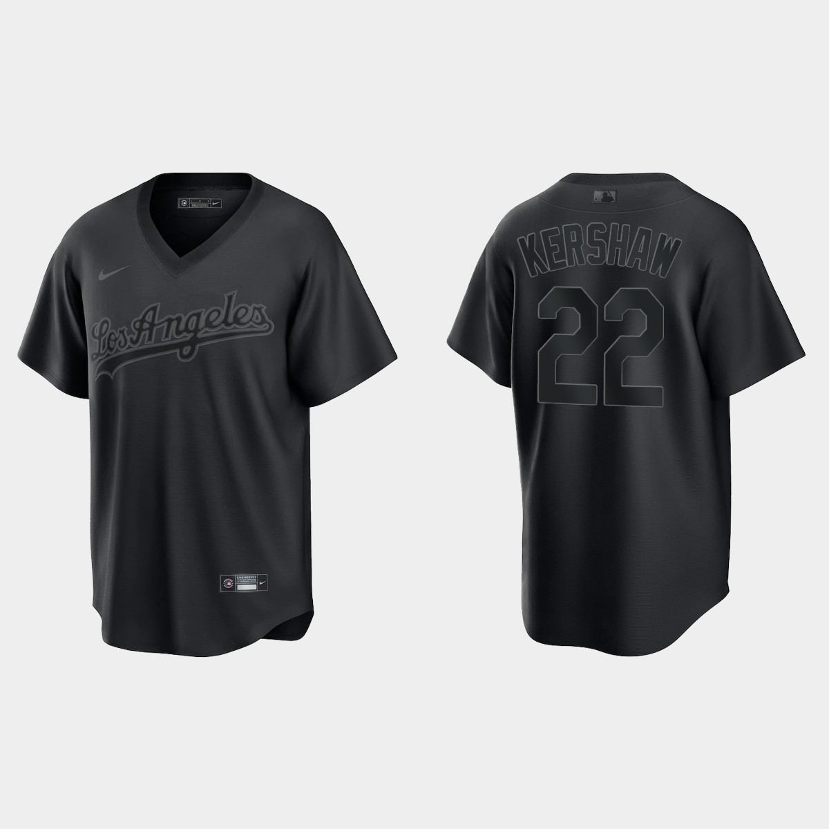 Clayton Kershaw Los Angeles Dodgers Pitch Black Fashion Jersey - Black