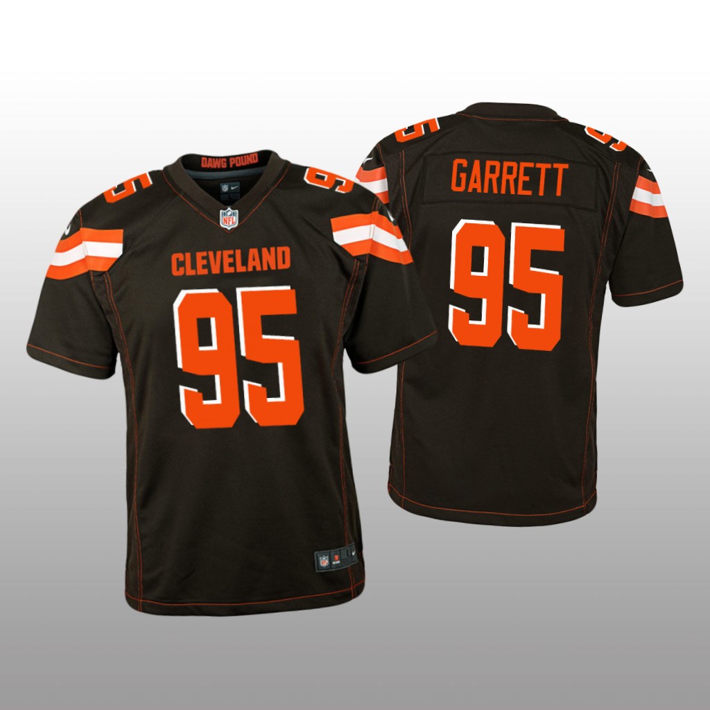 Cleveland Browns #95 Brown Myles Garrett Game Jersey - Youth