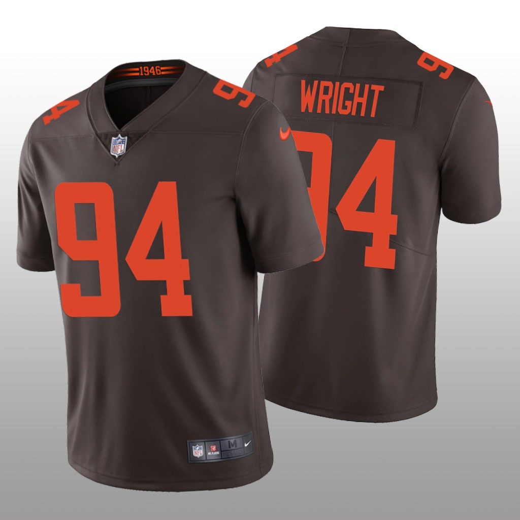Cleveland Browns Alex Wright Brown Jersey Alternate Vapor Limited Men's