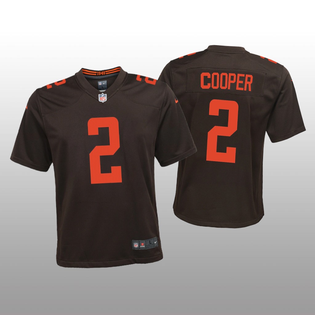 Cleveland Browns Amari Cooper Brown Jersey Alternate Game - Youth