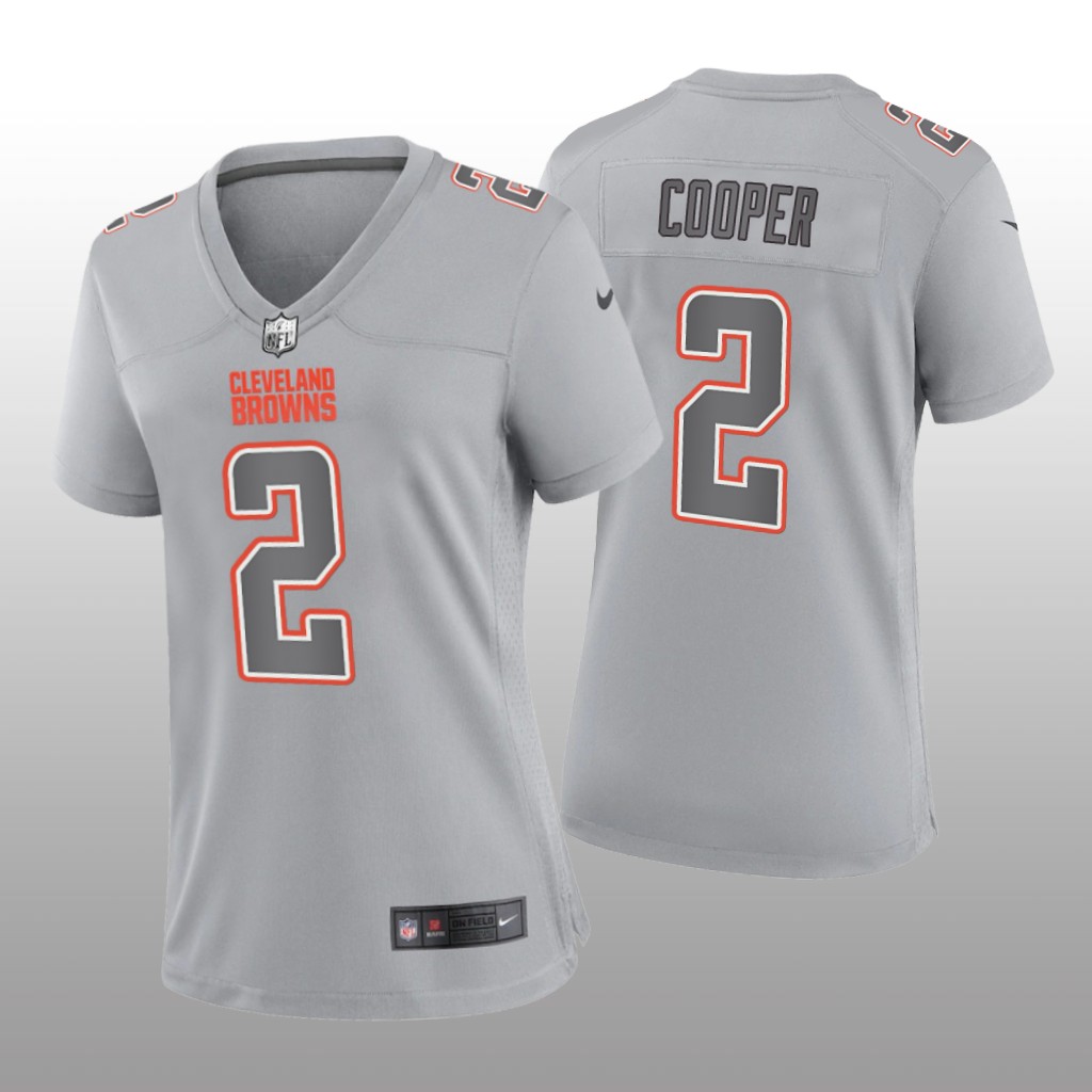 Cleveland Browns Amari Cooper Gray Jersey Atmosphere Fashion Game - Women's