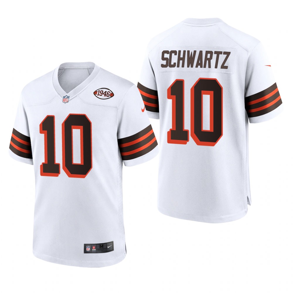 Cleveland Browns Anthony Schwartz White Alternate Game Jersey 1946 Collection - Men's