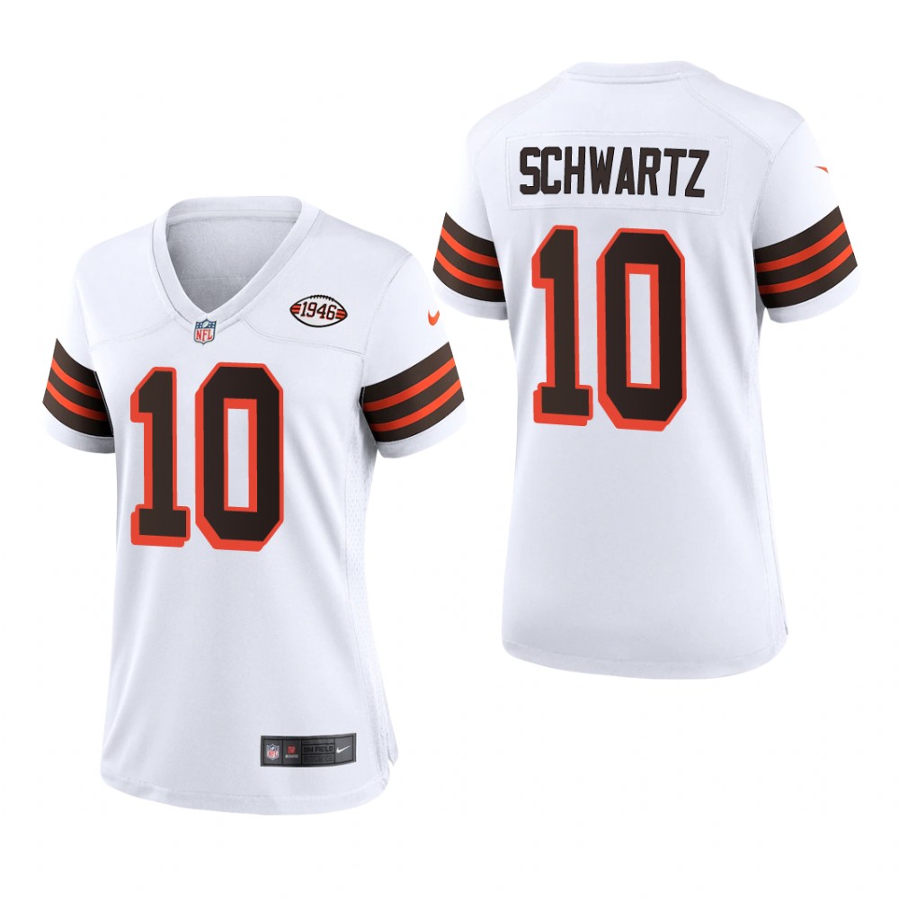 Cleveland Browns Anthony Schwartz White Jersey 1946 Collection - Women's