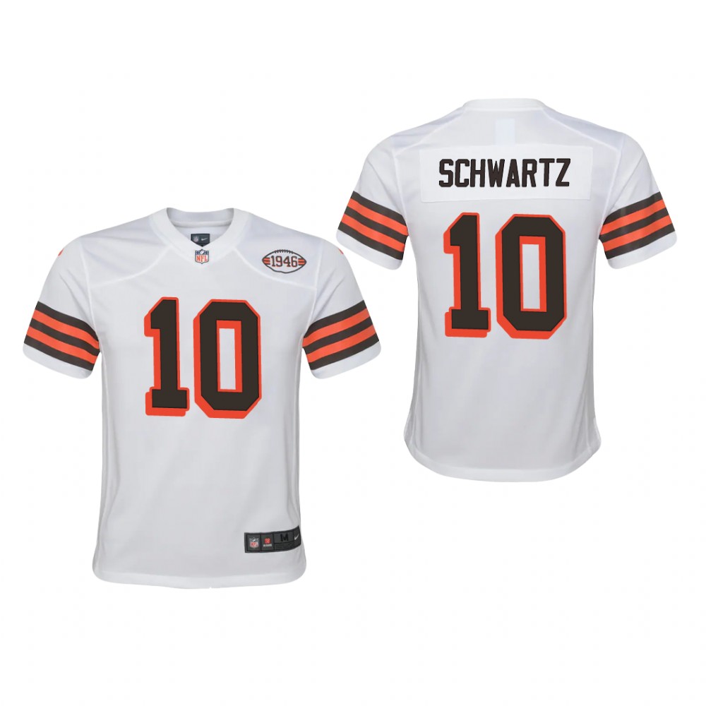 Cleveland Browns Anthony Schwartz White Jersey 1946 Collection - Youth