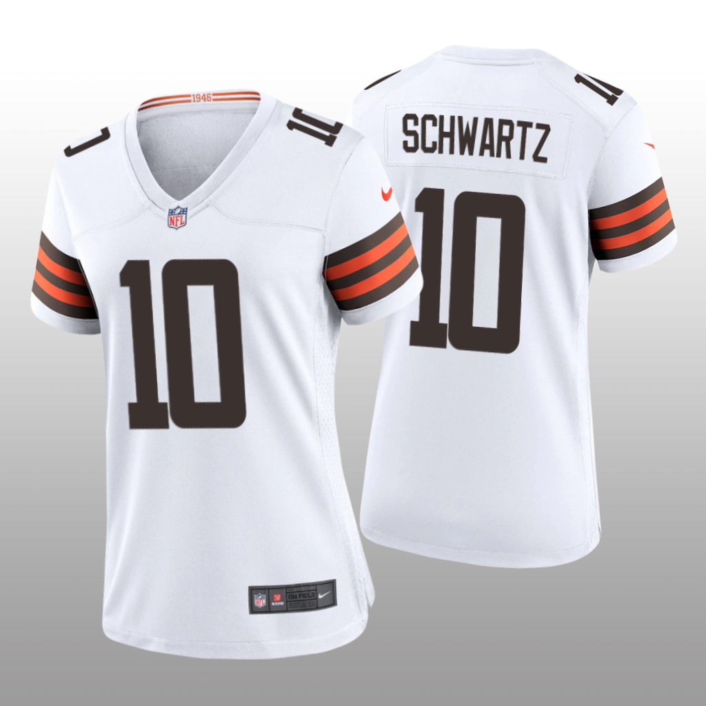 Cleveland Browns Anthony Schwartz White Jersey Game - Women's