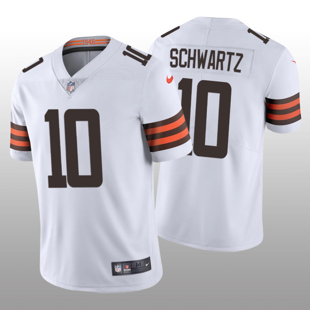 Cleveland Browns Anthony Schwartz White Jersey Vapor Limited - Men's