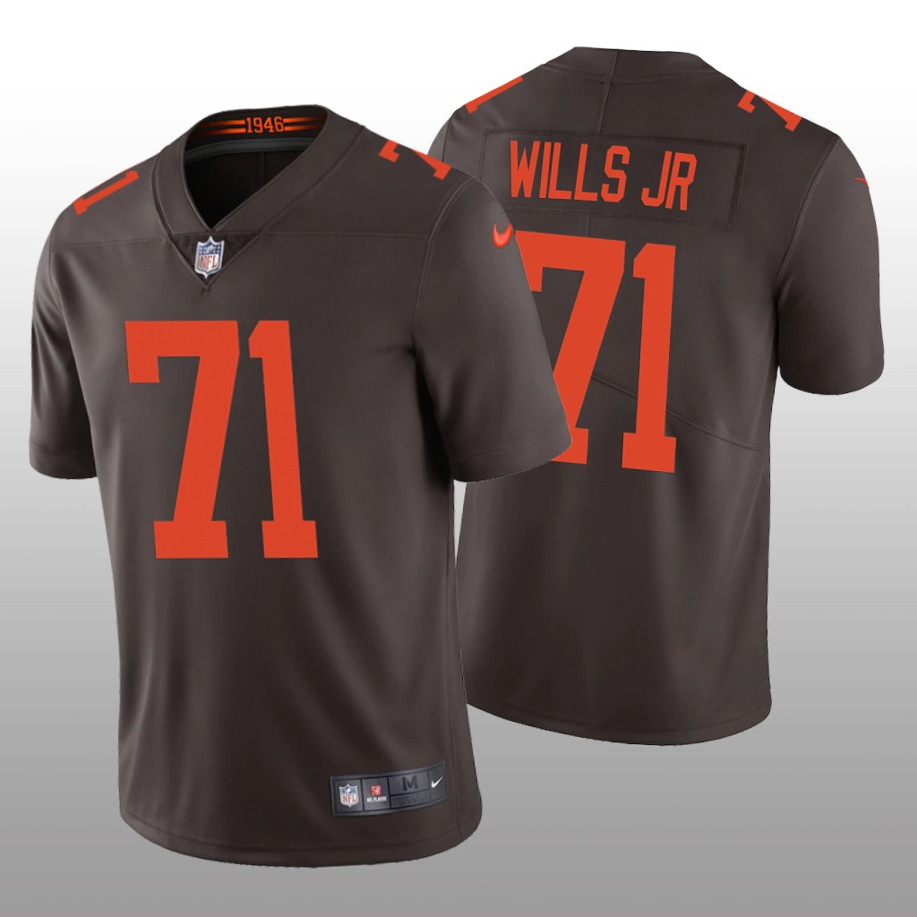 Cleveland Browns Brown 2020 NFL Draft Alternate Vapor Limited Jedrick Wills Jersey