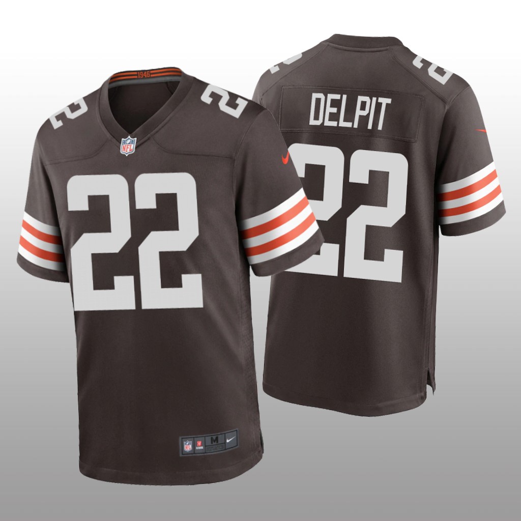 Cleveland Browns Brown 2020 NFL Draft Grant Delpit Game Jersey