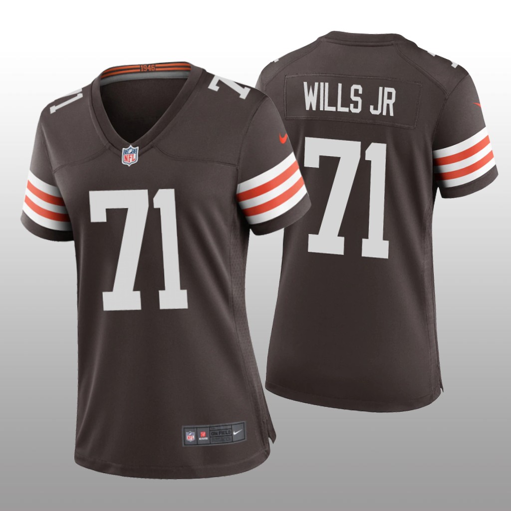 Cleveland Browns Brown 2020 NFL Draft Jedrick Wills Game Jersey