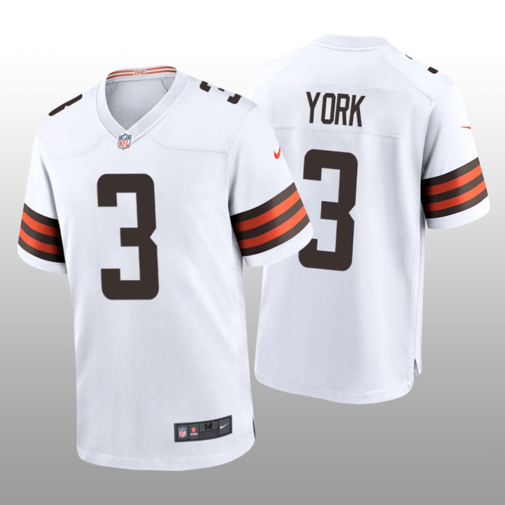 Cleveland Browns Cade York White Jersey Game - Men's