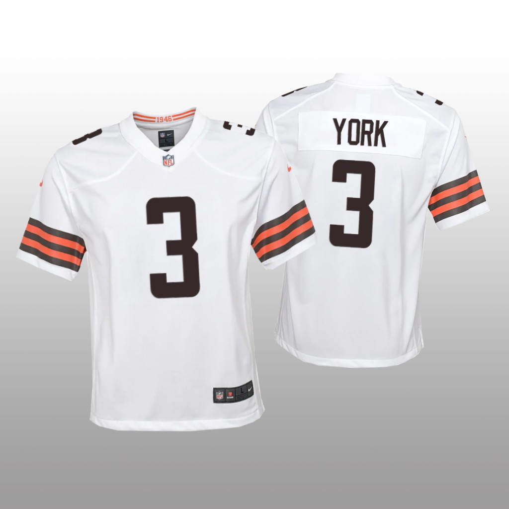 Cleveland Browns Cade York White Jersey Game - Youth