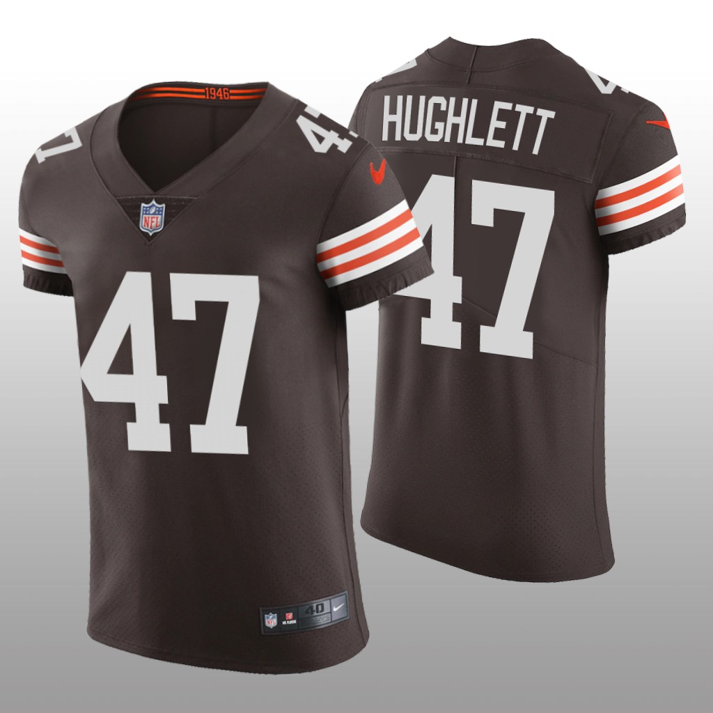 Cleveland Browns Charley Hughlett Brown Jersey Vapor Elite Men's