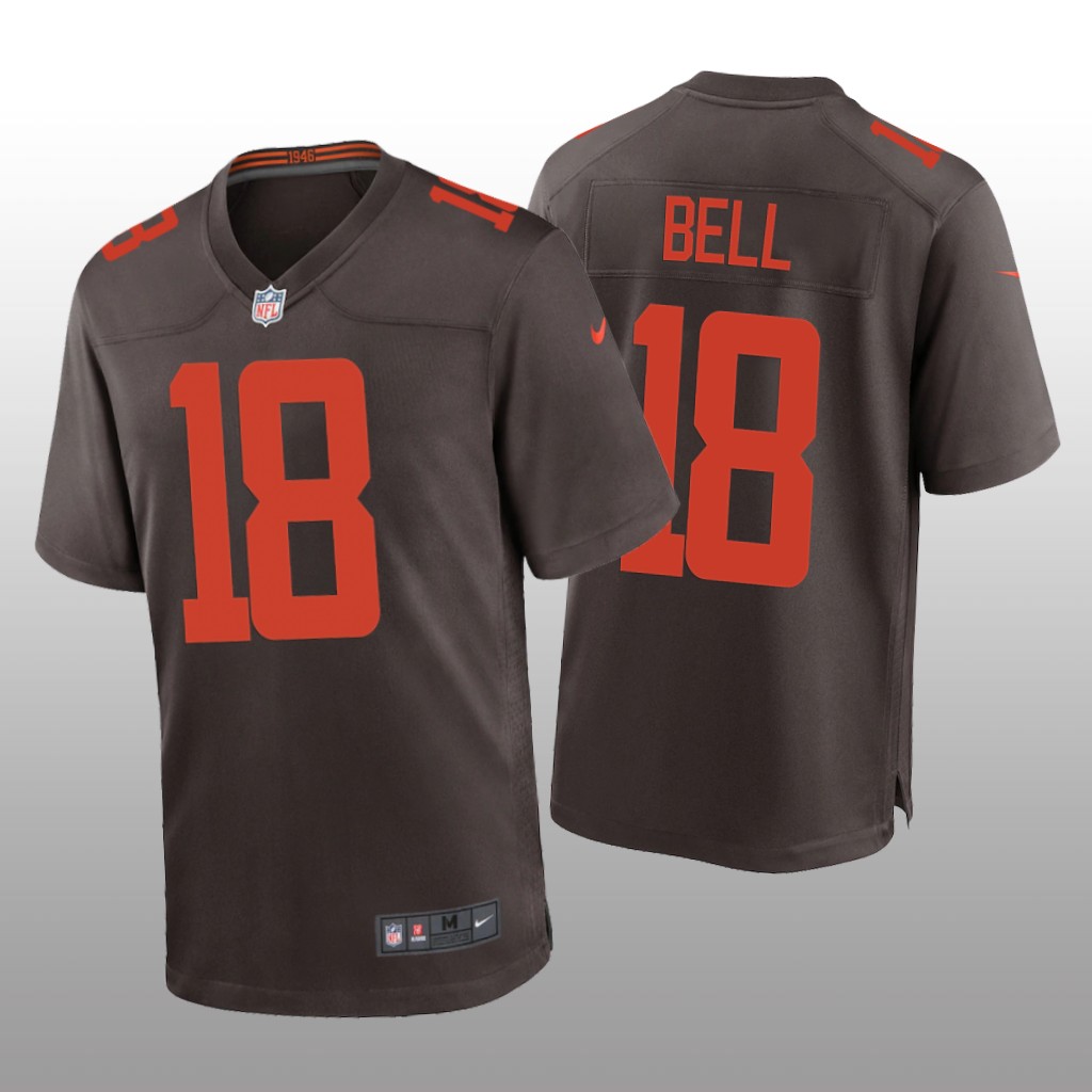 Cleveland Browns David Bell Brown Jersey Alternate Game - Men's