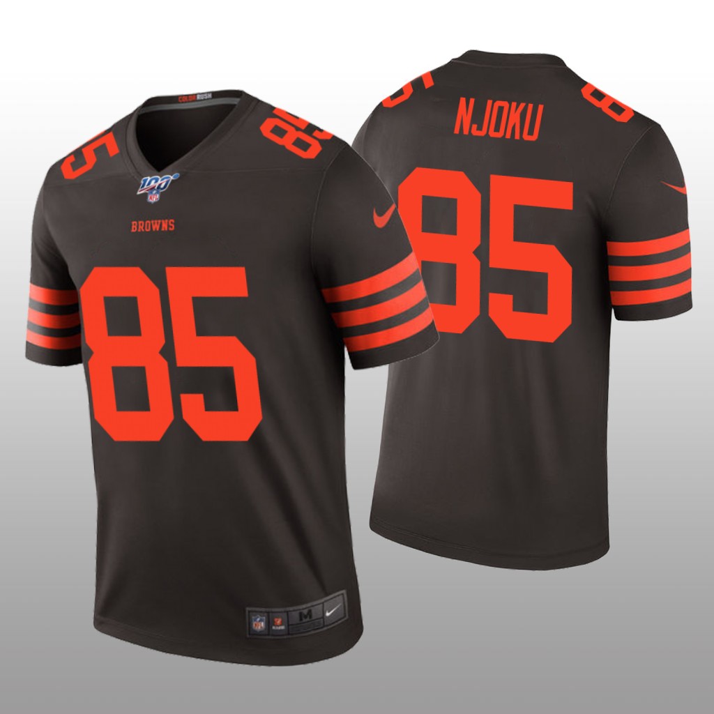 Cleveland Browns David Njoku Brown Color Rush Legend Jersey 100th Season - Men's