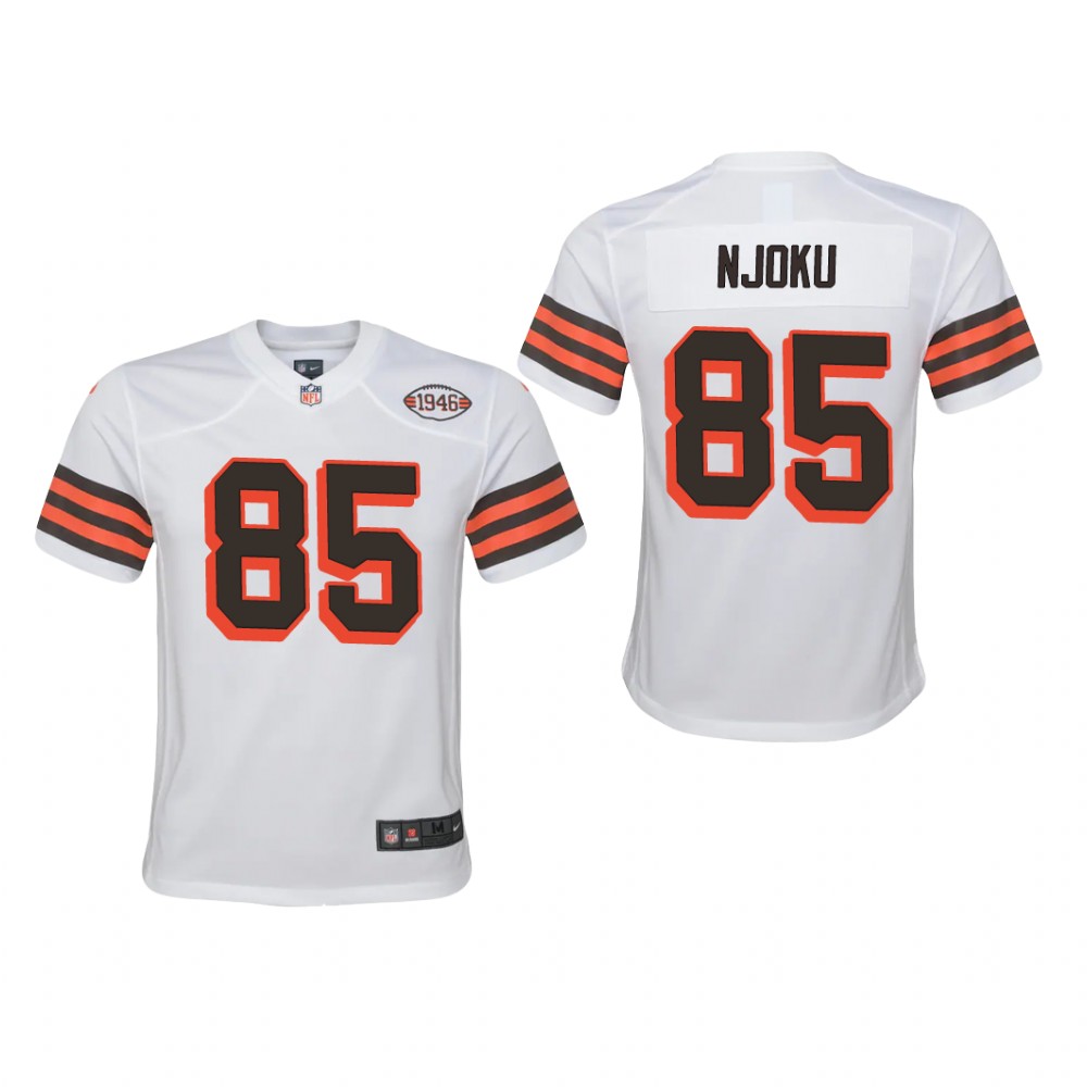 Cleveland Browns David Njoku White Jersey 1946 Collection - Youth
