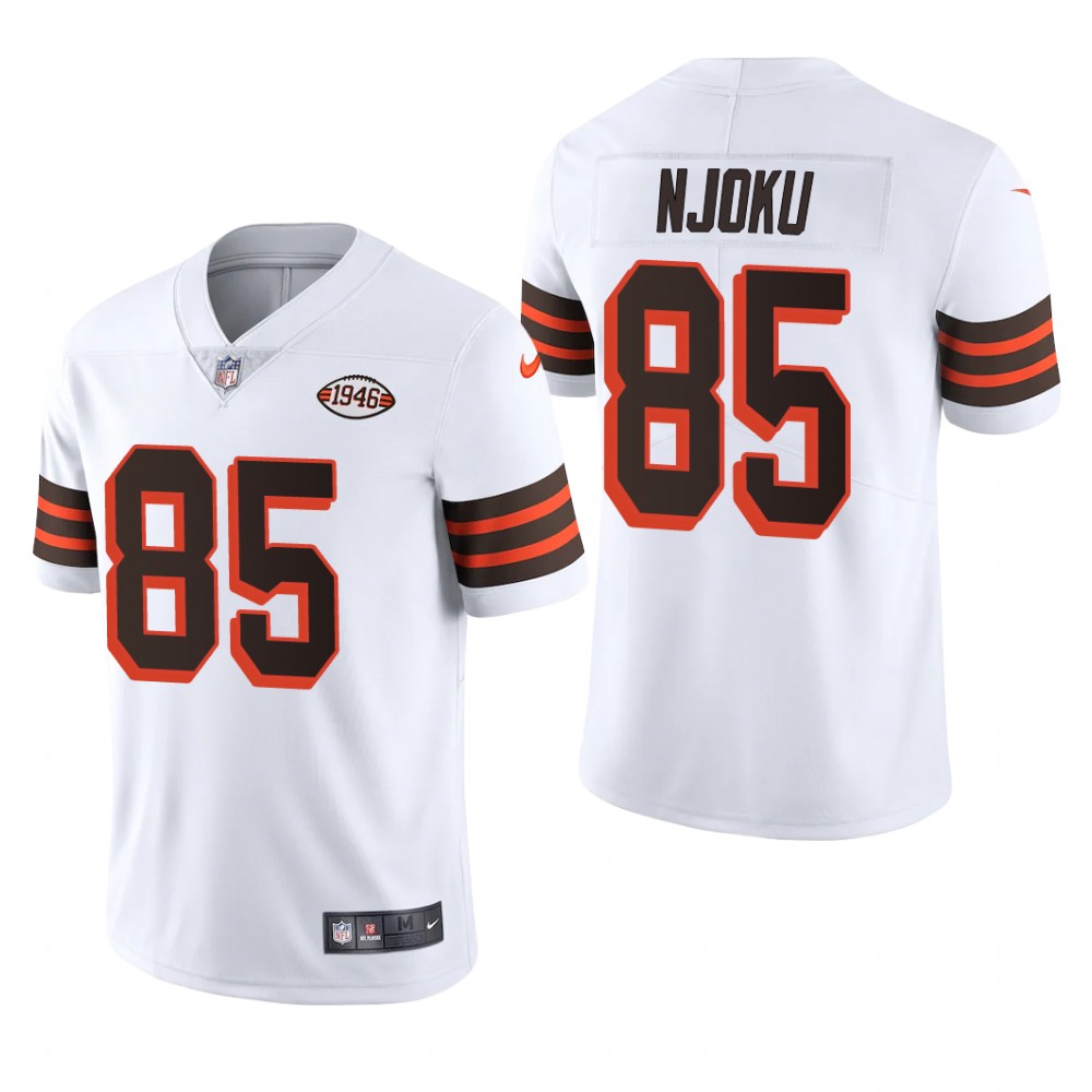 Cleveland Browns David Njoku White Jersey 1946 Collection Vapor Limited - Men's