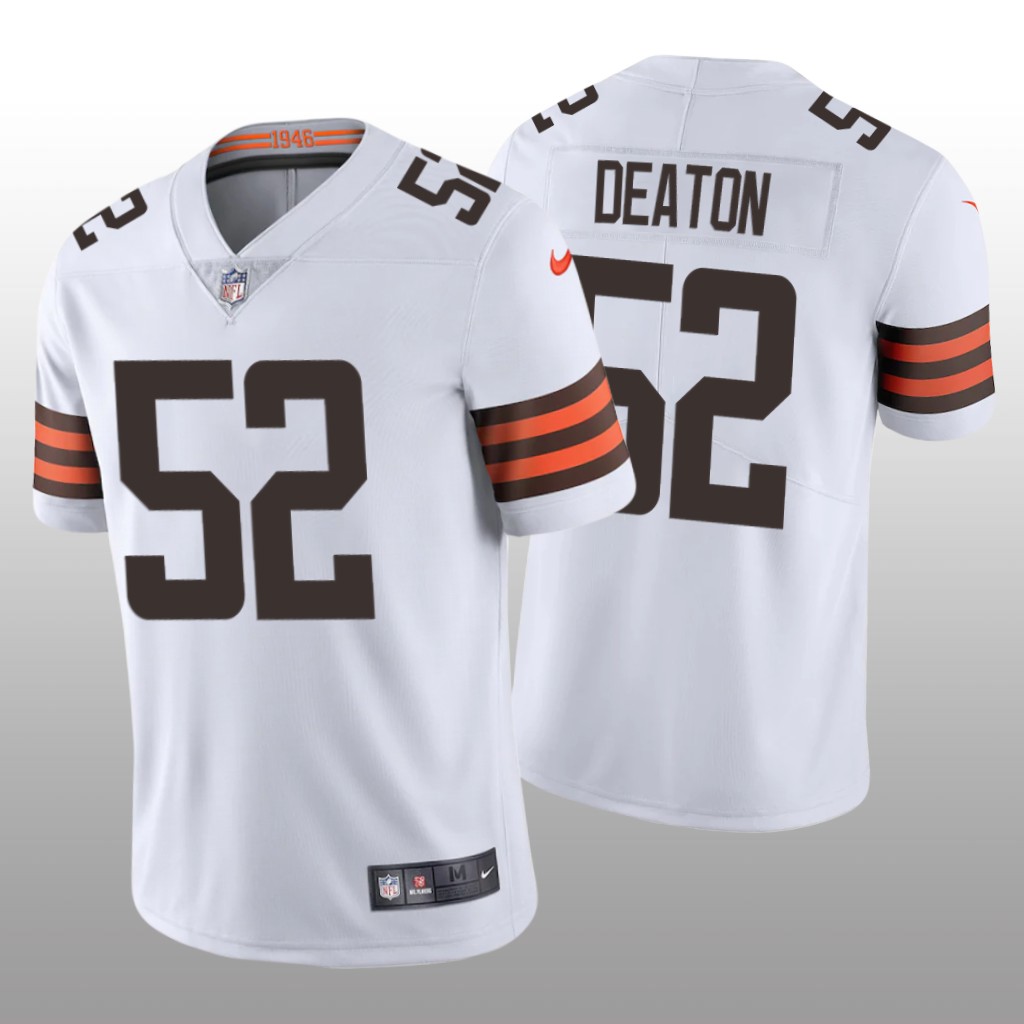 Cleveland Browns Dawson Deaton White Jersey Vapor Limited - Men's